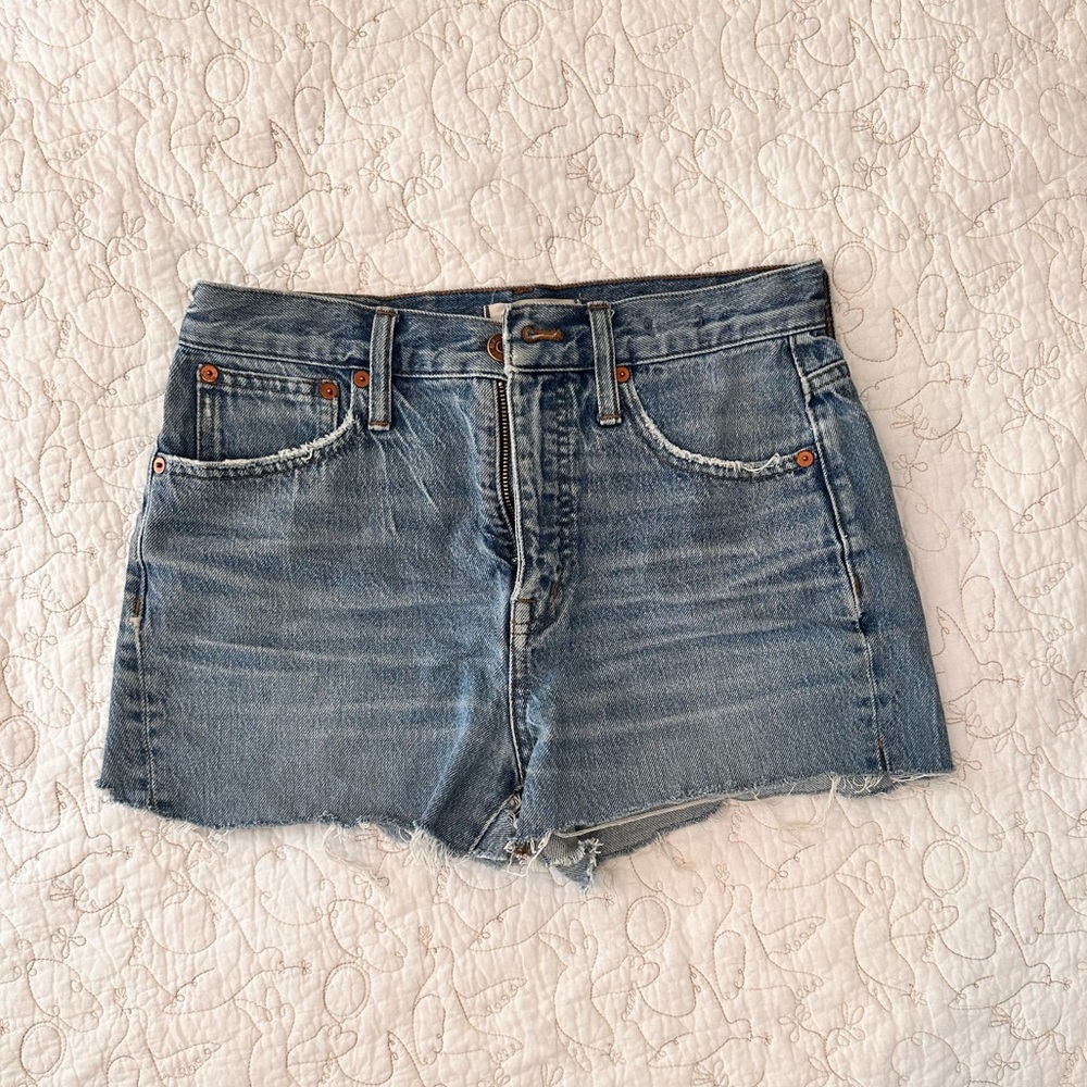 Madewell Classic Straight Jean Cut Off Shorts